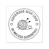 愛を込めて手作りされた編み糸の玉 1 セルフインキングスタンプ (デザイン)