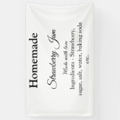 愛を込めて手作りしたイチゴのジャムのテキストを追加 横断幕 (縦)