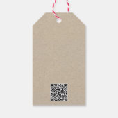 愛を込めて手作りしたブラウンぺーパーQRコード値札 ギフトタグ (裏面)
