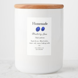 愛を込めて手作りしたブルーベリージャムのテキストを追加 フードラベル
