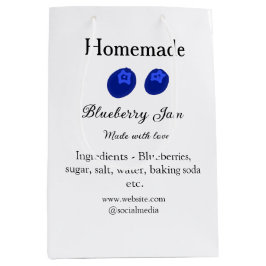 愛を込めて手作りしたブルーベリージャムの紹介文をここに ミディアムペーパーバッグ