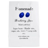 愛を込めて手作りしたブルーベリージャムの紹介文 ミディアムペーパーバッグ (裏面)