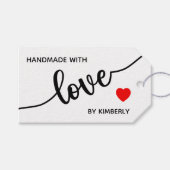 愛を込めて手作りしたミニマルなギフトタグ ギフトタグ (正面(横))