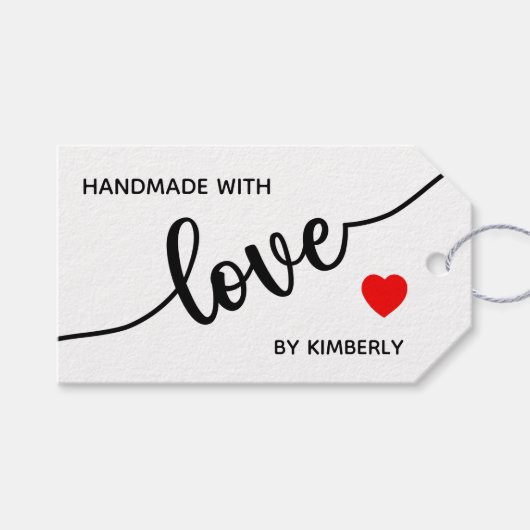 愛を込めて手作りしたミニマルなギフトタグ ギフトタグ (正面(横))