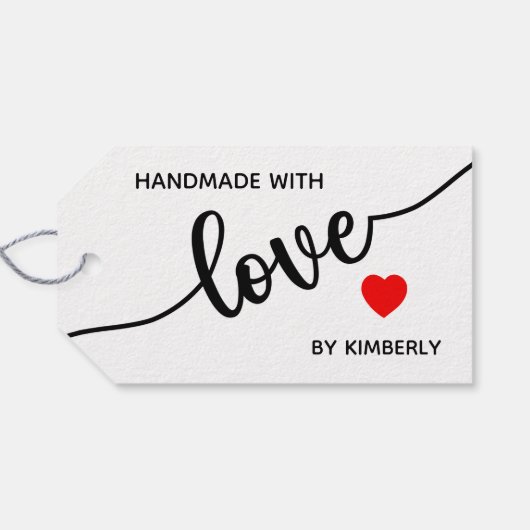愛を込めて手作りしたミニマルなギフトタグ ギフトタグ (裏面横)