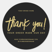 愛を込めて手作りしました。ありがとうございます ラウンドシール (正面)