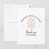 「愛を込めて手作りしました」 をカスタマイズ ポストカード (正面/裏面)