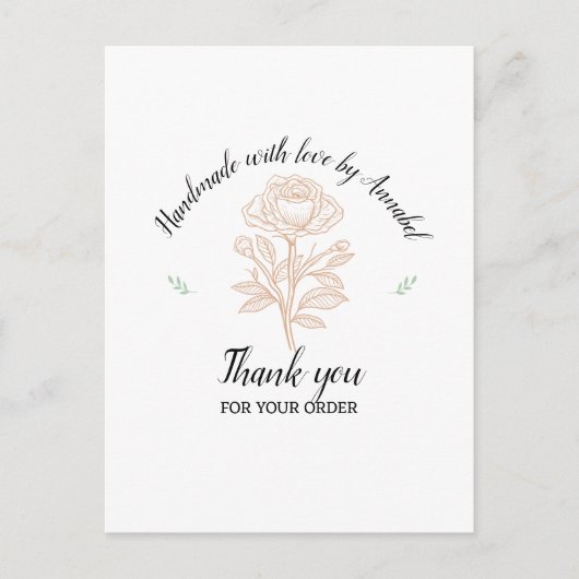 「愛を込めて手作りしました」 をカスタマイズ ポストカード (正面)