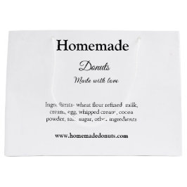 愛を込めて手作りのドーナツ - 詳しくはウェブサイトへ ラージペーパーバッグ