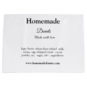 愛を込めて手作りのドーナツ - 詳しくはウェブサイトへ ラージペーパーバッグ