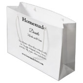 愛を込めて手作りのドーナツ - 詳しくはウェブサイトへ ラージペーパーバッグ (裏面アングル)