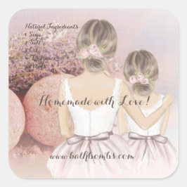 愛を込めて手作りのバスボム スクエアシール