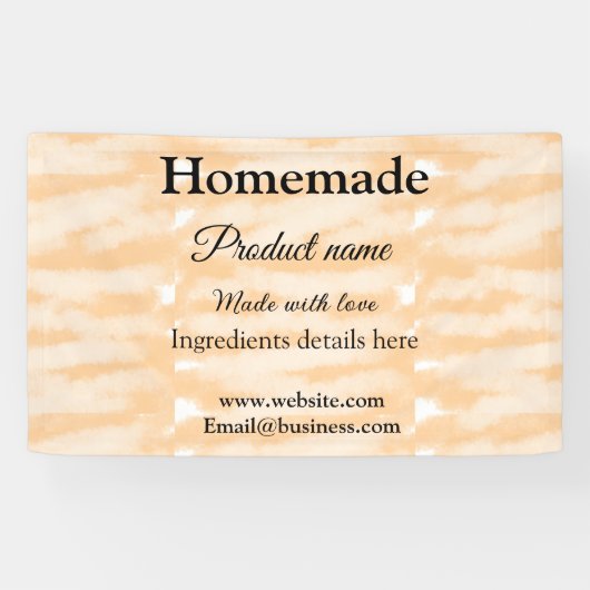 愛を込めて手作りのパン屋さん + テキスト ウェブサイト 横断幕 (横)