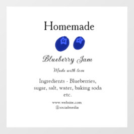 愛を込めて手作りのブルーベリージャム - ここにテキストを追加 ウィンドウサイン