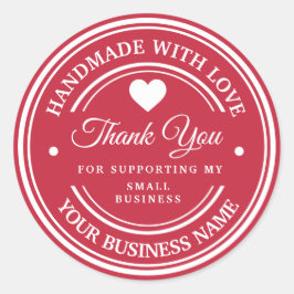 愛を込めて手作り | ありがとう クラシック丸ステッカー ラウンドシール