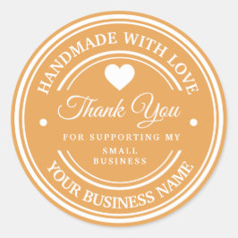愛を込めて手作り | ありがとう クラシック丸ステッカー ラウンドシール