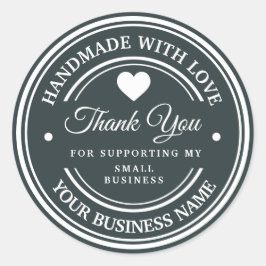 愛を込めて手作り | ありがとう クラシック丸ステッカー ラウンドシール