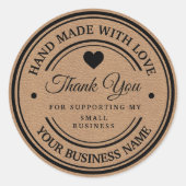 愛を込めて手作り | ありがとう クラシック ラウンド スティック ラウンドシール (正面)