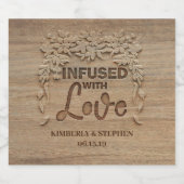 愛を込めて手作り ウェディング フェイバーラベル リキュールボトルラベル (シングルラベル)