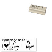 愛を込めて手作り シンプル おしゃれ 名前 テキスト ラバースタンプ (押印)