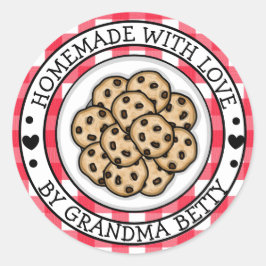愛を込めて手作り、ホットココアチップクッキー ラウンドシール