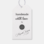 愛を込めて手作り ミニマリスト ありがとう ギフトタグ (正面)