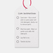 愛を込めて手編み ハンドメイド商品のタグに取扱説明 ギフトタグ (裏面)