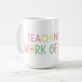 愛を込めて教える先生Tシャツ コーヒーマグカップ (正面左)
