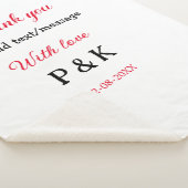 愛を込めて新婦新郎の名前を手紙で書いてくれてありがとう シェルパブランケット (3/4)