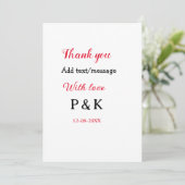 愛を込めて新婦新郎の名前を手紙に添えてありがとう 招待状 (スタンド正面)