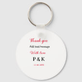 愛を込めて新郎新婦の名前を手書きでサンクス キーホルダー (裏面)