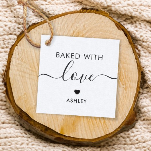 愛を込めて焼きましたタグ, 手作りのギフトタグ, クラフト フェイバータグ