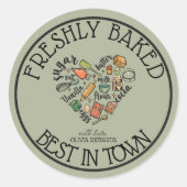 愛を込めて焼きました ラウンドシール (正面)