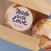 愛を込めて焼き上げたクラフトペーパー ラウンドシール