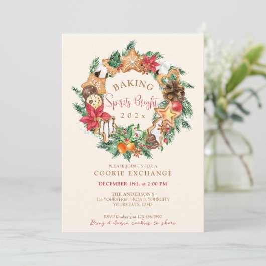 愛を込めて焼き上げたジンジャーブレッドクッキー交換 招待状 (スタンド正面)