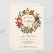 愛を込めて焼き上げたジンジャーブレッドクッキー交換 招待状 (正面/裏面)