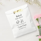 愛を込めて焼き上げたパン屋の名前を追加 テクスチャ L フェイバーバッグ (封をした状態)