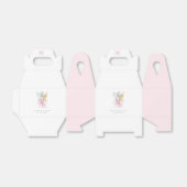 愛を込めて焼き上げたピンクの蝶リボン コケッティ パーソナライズド フェイバーボックス (折り畳みなし)