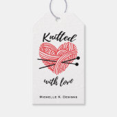 愛を込めて編みました / 手作りの優しさ クラフト ギフトタグ (正面)