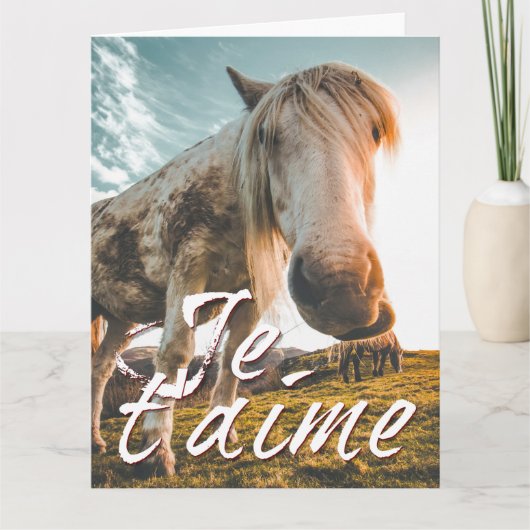 愛を込めて馬と一緒に見た カード (正面)