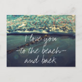 愛を込めて、あなたと一緒にビーチまでとその先まで ポストカード (正面)