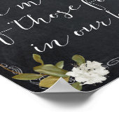 愛を込めて ウェディングサイン アイボリー フラワーリング ポスター (角)