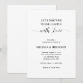 愛を込めて シンプルモダン カップルシャワー 招待状 (正面/裏面)