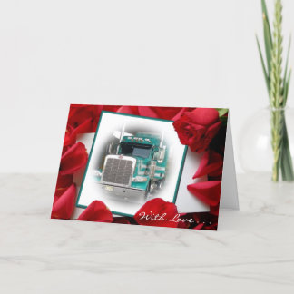 愛を込めて…トラックを積み上げてグリーティングカード カード