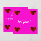 愛を込めて - バレンタインデー ノートカード (正面/裏面)