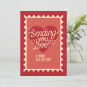 愛を込めて ヴィンテージ バレンタイン グリーティングカード シーズンカード (スタンド正面)