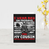 愛を込めて、僕は金曜に赤を着る。従兄弟のために、彼が戻ってくるまで カード (黄色い花)