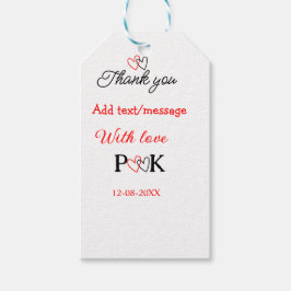 愛を込めて 新婦名 新郎名 ありがとう ギフトタグ