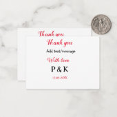 愛を込めて 新婦名 新郎名 ありがとう ノートカード (正面/裏面インサイチュ)