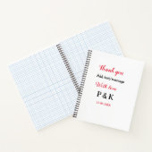 愛を込めて 新婦名 新郎名 ありがとう ノートブック (内部)